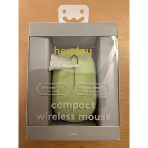 New heyday Compact Wireless Mouse Light Lime Bluetooth 5.1 Includes USB Receiver